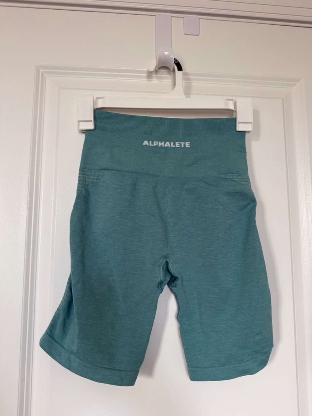 Alphalete Women's High-Rise Biker Shorts in Teal